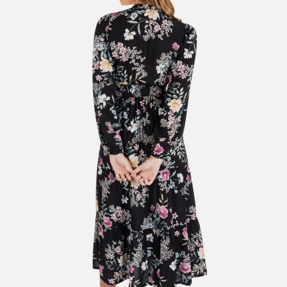 Hurley Floral Black Midi Dress​ - Picture 2 of 7